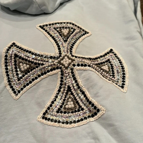 Twisted Heart woman's light blue hooded with a jeweled emblem on the back - Picture 14 of 16